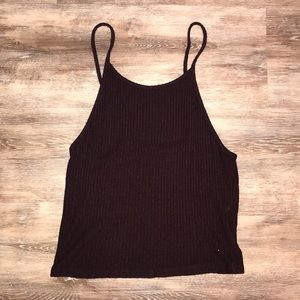 Brandy Melville Burgundy knit crop tank